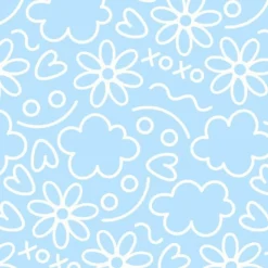 Bio-Jersey, Meerschweinchen, Motive,Hellblau