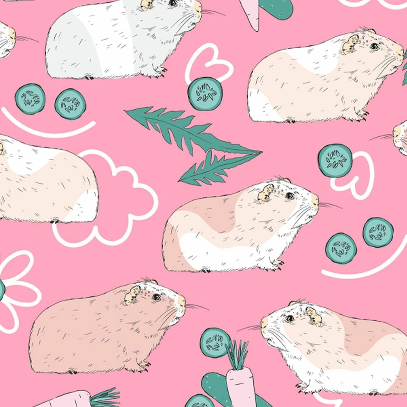 Bio-Jersey, Meerschweinchen, Rosa 1 Bio-Jersey, Meerschweinchen, Rosa