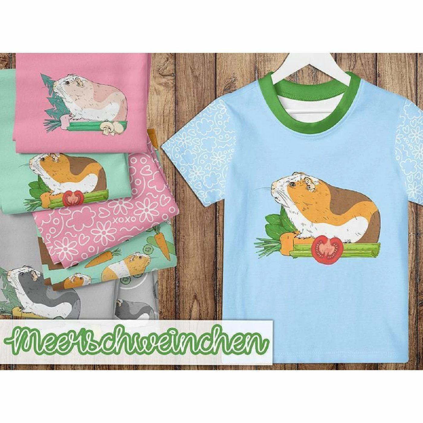 Bio-Jersey, Meerschweinchen, Uni Türkis 2 Bio-Jersey, Meerschweinchen, Uni Türkis – Bild 2