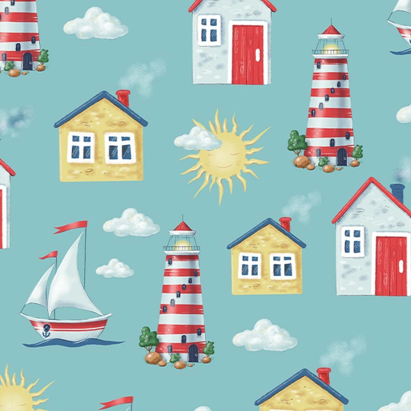 Bio-Jersey, Reise Zum Meer, Leuchtturm 1 Bio-Jersey, Reise Zum Meer, Leuchtturm