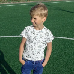 Bio-Jersey, Roboter Grau, Robofan -Outlet STOFFWELTEN Store bio jersey roboter grau robofan3