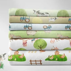 Bio-Jersey, Scheune Trecker, Bauernhof -Outlet STOFFWELTEN Store bio jersey scheune trecker bauernhof4