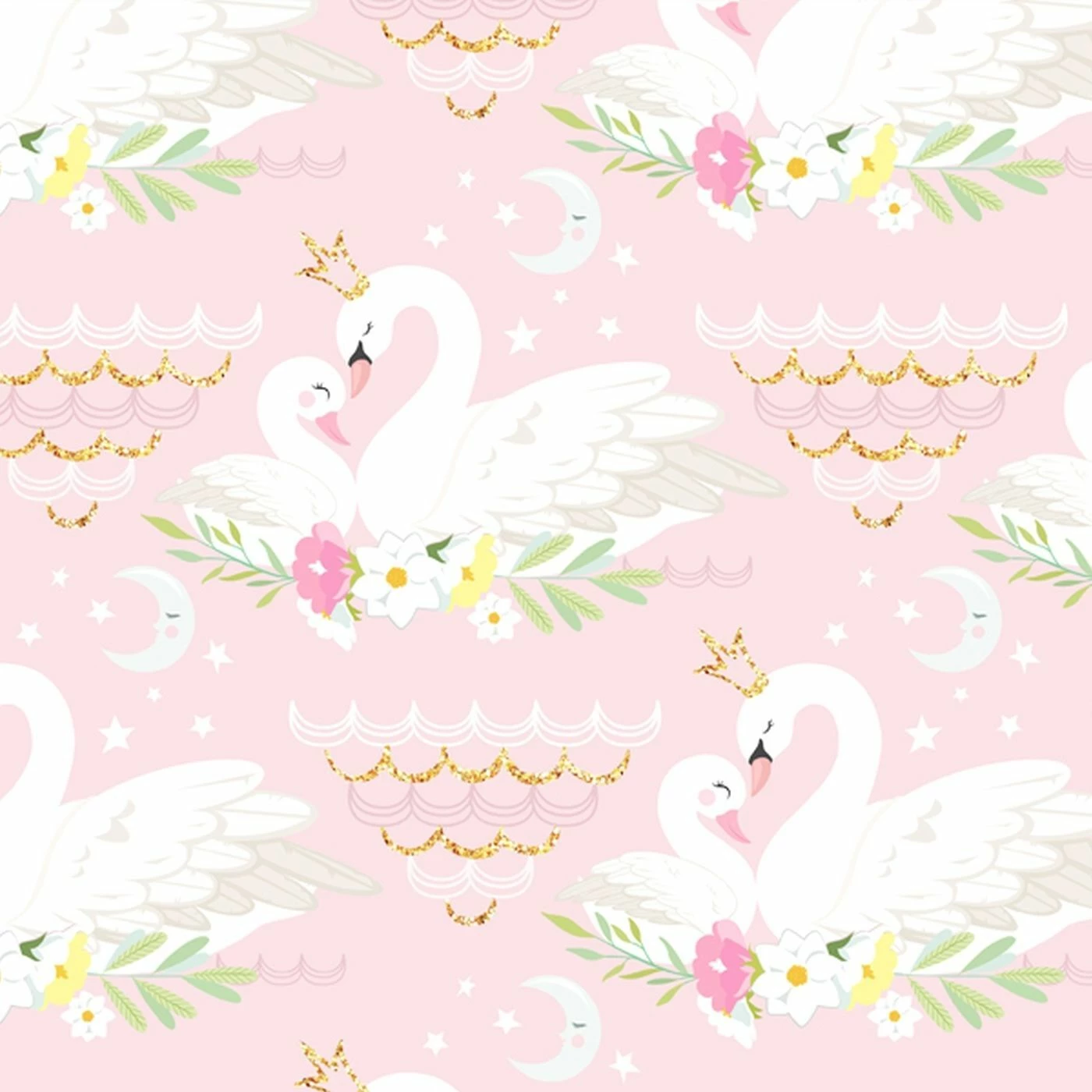 Bio-Jersey, Schwäne, MamaLiebe 1 Bio-Jersey, Schwäne, MamaLiebe