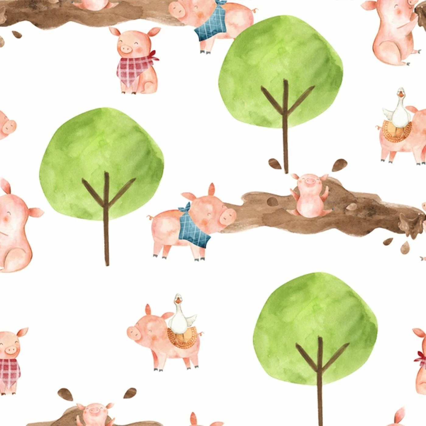 Bio-Jersey, Schweinespaß, Bauernhof 1 Bio-Jersey, Schweinespaß, Bauernhof