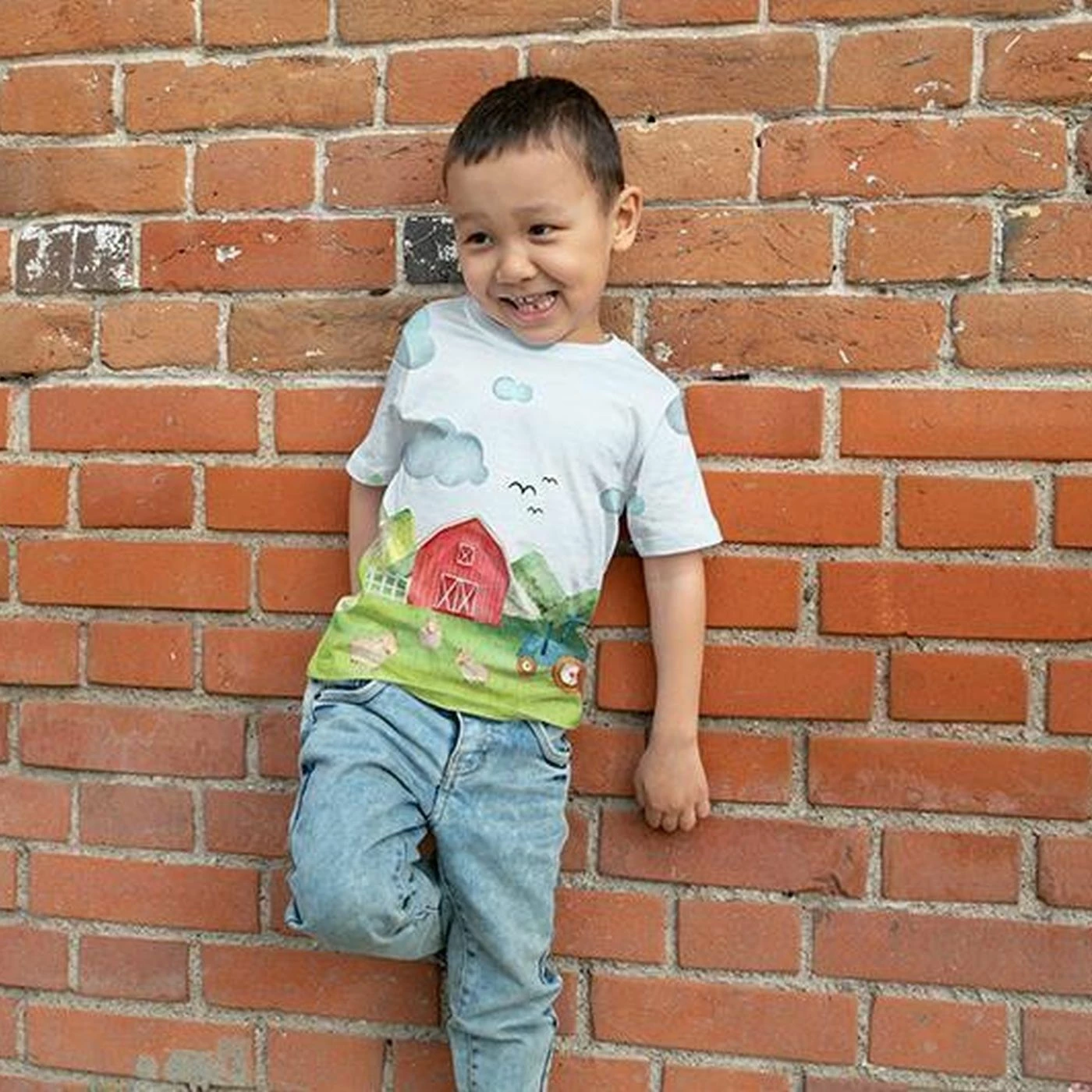 Bio-Jersey, Schweinespaß, Bauernhof 3 Bio-Jersey, Schweinespaß, Bauernhof – Bild 3