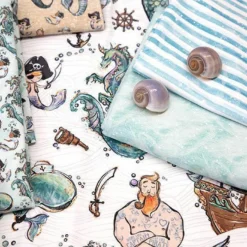 Bio-Jersey, SeaBoys, PIRATEN-Streifen 9 Bio-Jersey, SeaBoys, PIRATEN-Streifen -Outlet STOFFWELTEN Store bio jersey seaboys piraten streifen3