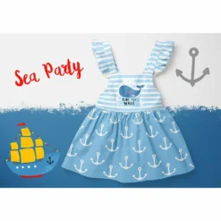 Bio-Jersey, Seestern - Stripes, Sea Party -Outlet STOFFWELTEN Store bio jersey seestern stripes sea party4