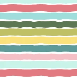 Bio-Jersey, Smiling Friends, Blockstreifen Mädchen