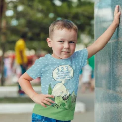 Bio-Jersey, Streifen-Kombi Dinoland -Outlet STOFFWELTEN Store bio jersey streifen kombi dinoland3