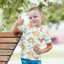 Bio-Jersey, Streifen, Land Der Ritter, Dinowelt, Ritterwelt, Grün -Outlet STOFFWELTEN Store bio jersey streifen land der ritter dinowelt ritterwelt gruen4