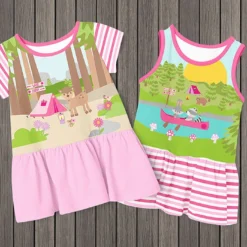 Bio-Jersey Uni Grün Camping Kids-Kombi -Outlet STOFFWELTEN Store bio jersey uni gruen camping kids kombi3