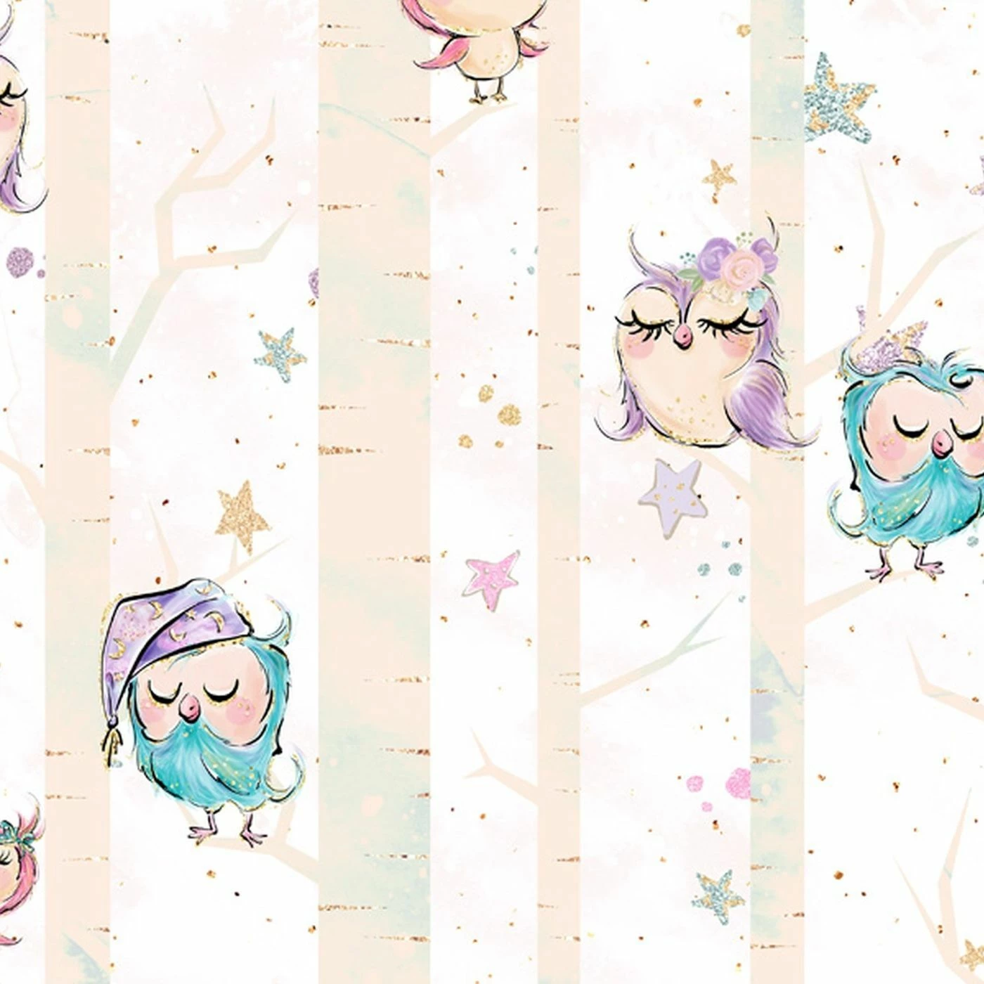 Bio-Jersey, Waldeulen, Eulenzeit 1 Bio-Jersey, Waldeulen, Eulenzeit