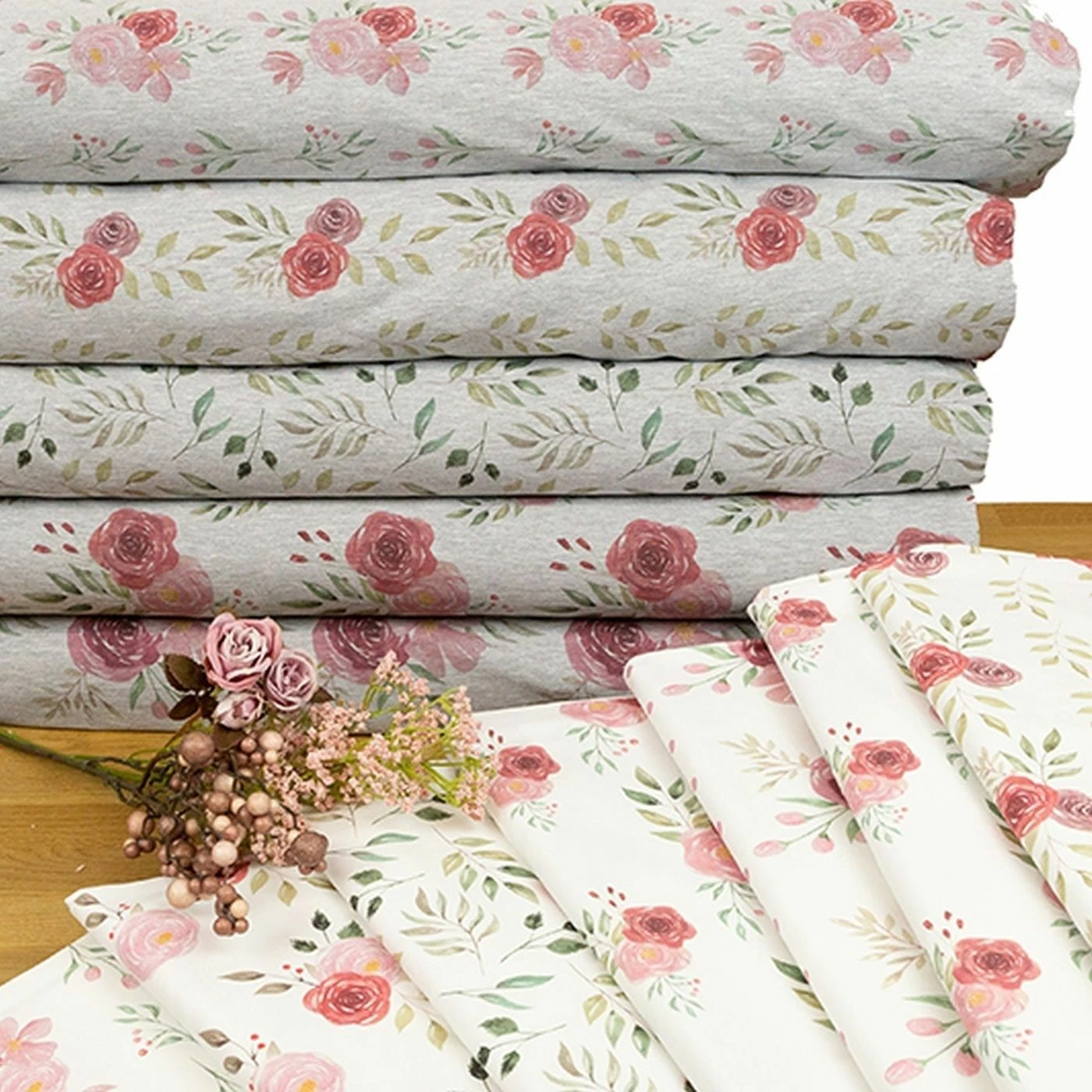 Bio-Jersey, Wild Roses I 2 Bio-Jersey, Wild Roses I – Bild 2