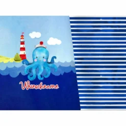 Bio-Jersey WUNSCHNAME Panel + Kombistoff Freunde Der See, Kracke, 2 In 1