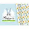 Bio-Jersey WUNSCHNAME Panel + Kombistoff Funny Bunny, Boys, 2 In 1
