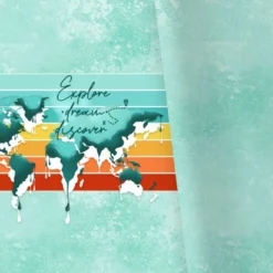 Bio-Jersey XL Panel + Kombistoff Discover The World, Explore..., 2 In 1