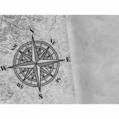 Bio-Jersey XL Panel + Kombistoff Discover The World, Kompass, 2 In 1