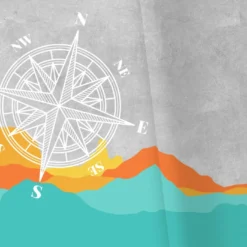 Bio-Jersey XL Panel + Kombistoff Discover The World, Kompass Berge, 2 In 1