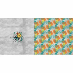 Bio-Jersey XL Panel + Kombistoff Discover The World, Kompass Blume, 2 In 1 -Outlet STOFFWELTEN Store bio jersey xl panel kombistoff discover the world kompass blume 2 in 13