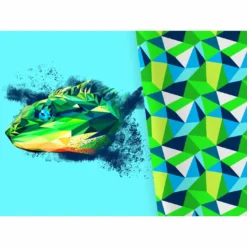 Bio-Jersey XL Panel + Kombistoff Ecktiere, Echse, 2 In 1