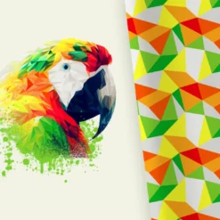 Bio-Jersey XL Panel + Kombistoff Ecktiere, Papagei, 2 In 1