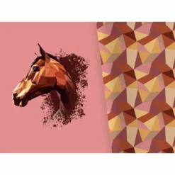 Bio-Jersey XL Panel + Kombistoff Ecktiere, Pferd, 2 In 1