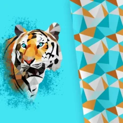 Bio-Jersey XL Panel + Kombistoff Ecktiere, Tiger, 2 In 1