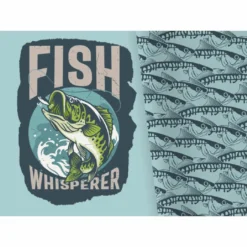 Bio-Jersey XL Panel + Kombistoff Gone Fishing, Fish Wisperer, 2 In 1
