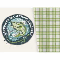 Bio-Jersey XL Panel + Kombistoff Gone Fishing, Happiness..., 2 In 1