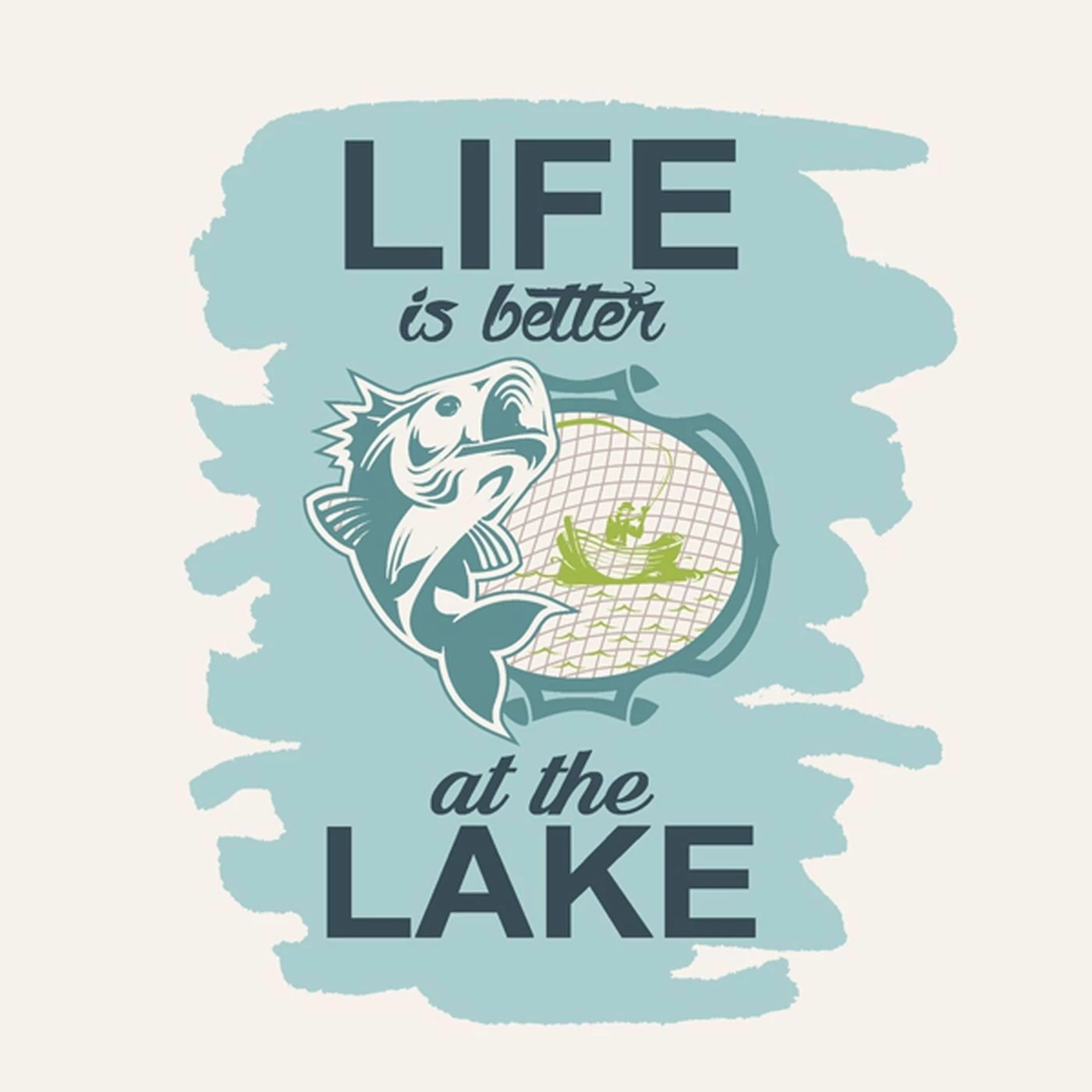 Bio-Jersey XL Panel + Kombistoff Gone Fishing, Life Is Better..., 2 In 1 2 Bio-Jersey XL Panel + Kombistoff Gone Fishing, Life Is Better..., 2 In 1 – Bild 2