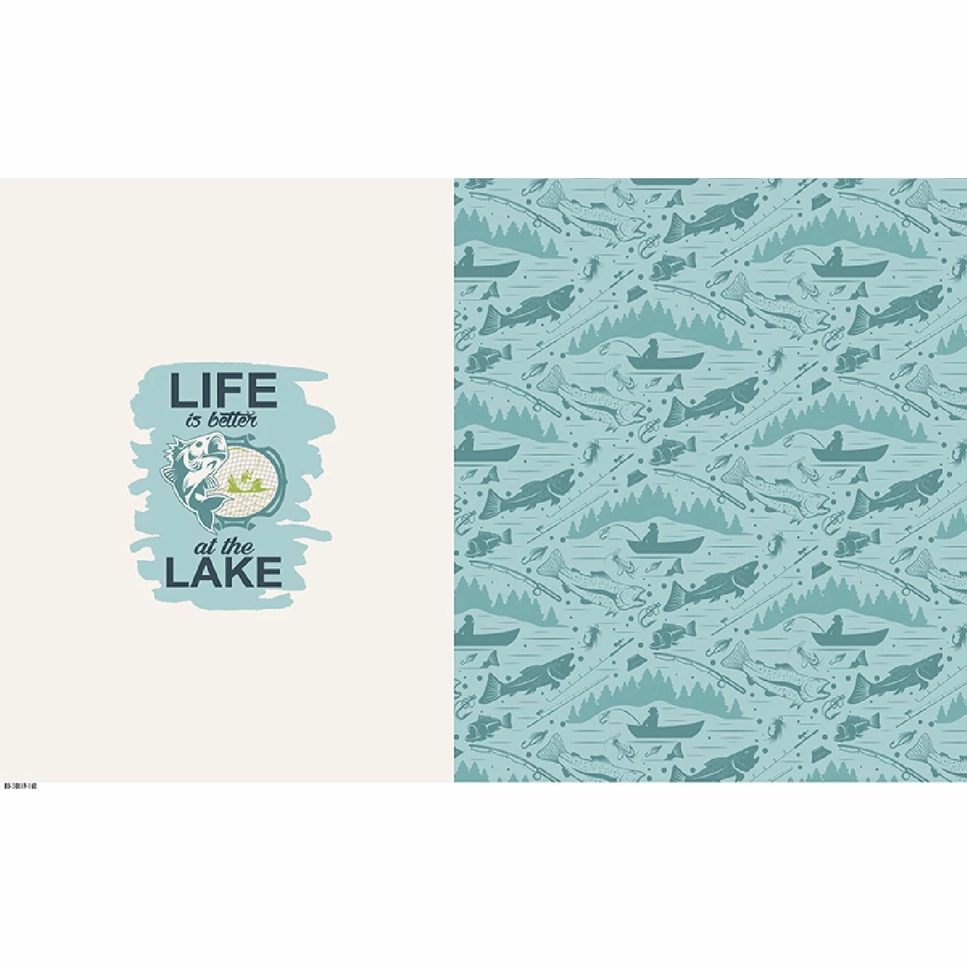 Bio-Jersey XL Panel + Kombistoff Gone Fishing, Life Is Better..., 2 In 1 3 Bio-Jersey XL Panel + Kombistoff Gone Fishing, Life Is Better..., 2 In 1 – Bild 3