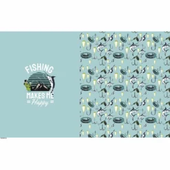 Bio-Jersey XL Panel + Kombistoff Gone Fishing, Makes Me Happy, 2 In 1 -Outlet STOFFWELTEN Store bio jersey xl panel kombistoff gone fishing makes me happy 2 in 13