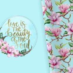 Bio-Jersey XL Panel + Kombistoff Magnolia Love, Love Ist... Türkis, 2 In 1