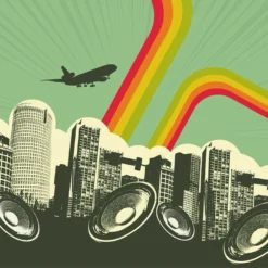 Bio-Jersey XL Panel + Kombistoff Teen Style, Skyline Grün, 2 In 1 -Outlet STOFFWELTEN Store bio jersey xl panel kombistoff teen style skyline gruen 2 in 12