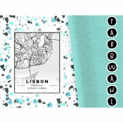 Bio-Jersey XXL Panel + Kombistoff City Trip Lisbon, 2 In 1