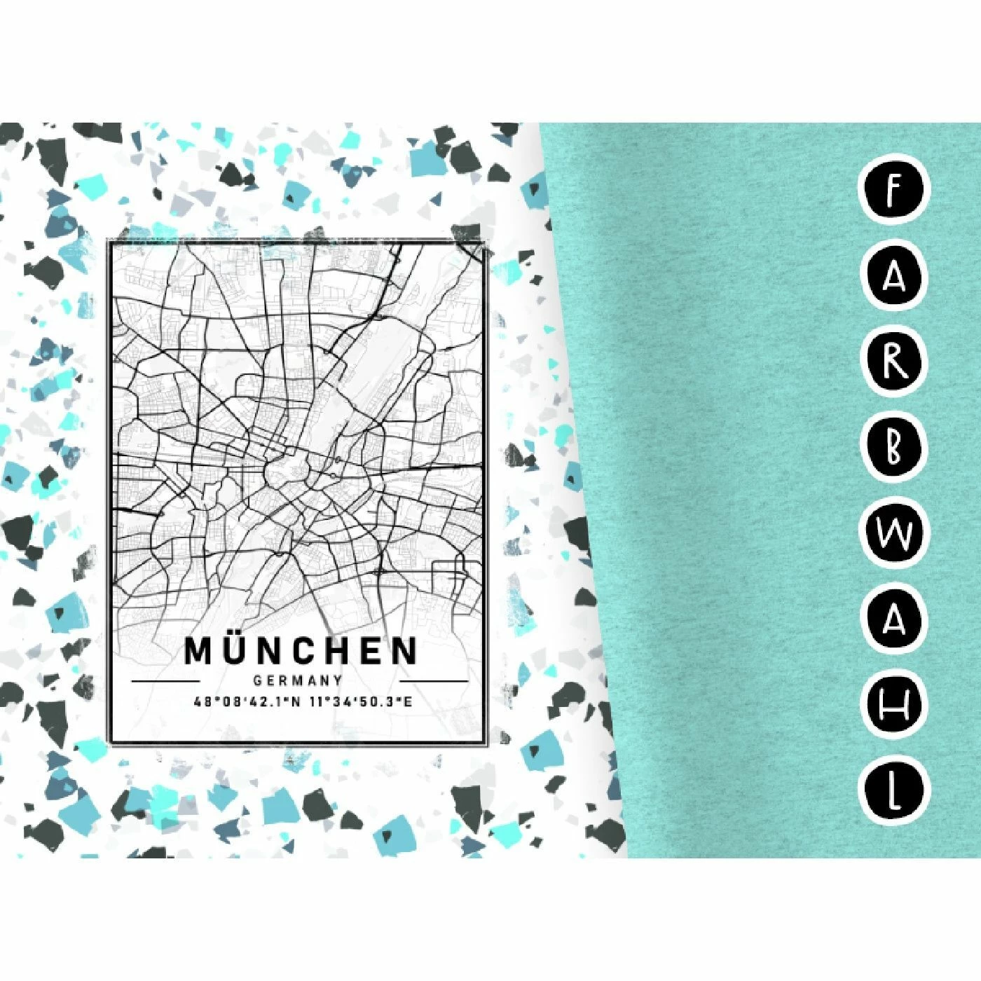 Bio-Jersey XXL Panel + Kombistoff City Trip München, 2 In 1 1 Bio-Jersey XXL Panel + Kombistoff City Trip München, 2 In 1