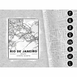 Bio-Jersey XXL Panel + Kombistoff City Trip Rio De Janeiro, 2 In 1