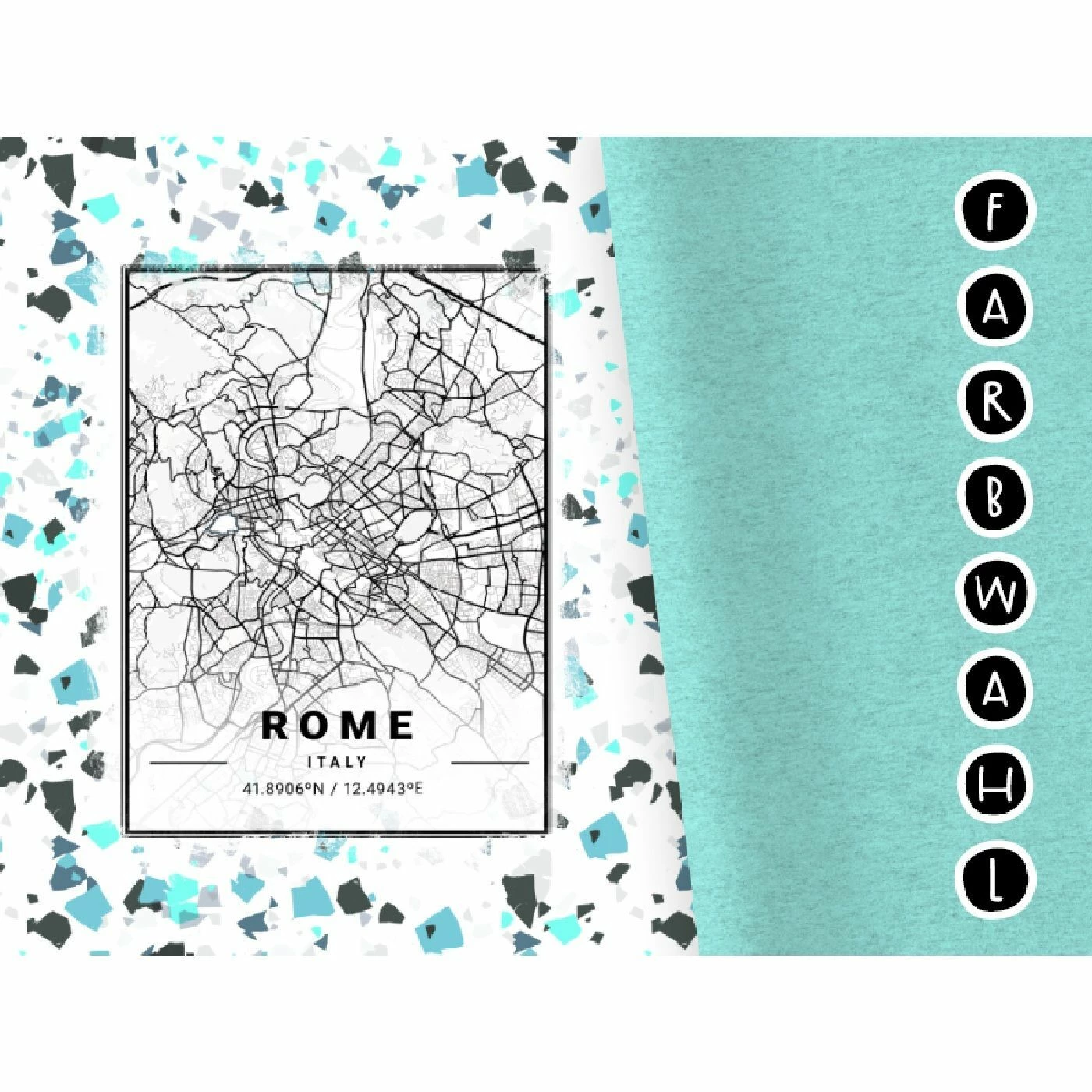 Bio-Jersey XXL Panel + Kombistoff City Trip Rome, 2 In 1 1 Bio-Jersey XXL Panel + Kombistoff City Trip Rome, 2 In 1