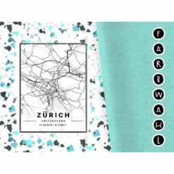 Bio-Jersey XXL Panel + Kombistoff City Trip Zürich, 2 In 1