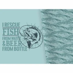Bio-Jersey XXL Panel + Kombistoff Gone Fishing, I Resque Fish..., 2 In 1
