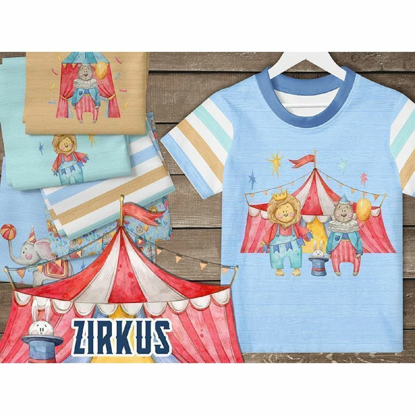 Bio-Jersey, Zirkus, Clowns 2 Bio-Jersey, Zirkus, Clowns – Bild 2