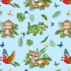 Bio-Jersey,Im Regenwald, Türkis