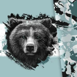 Bio-Sommersweat Bär XL PANEL + Kombistoff