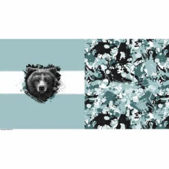 Bio-Sommersweat Bär XL PANEL + Kombistoff -Outlet STOFFWELTEN Store bio sommersweat baer xl panel kombistoff3