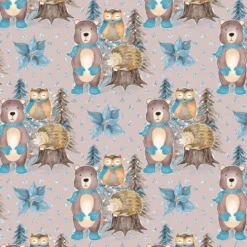 Bio-Sommersweat, Bear & Friends, Auf Braun