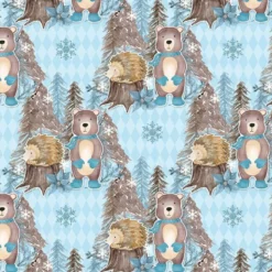 Bio-Sommersweat, Bear & Friends, Bär Auf Blau