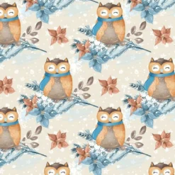 Bio-Sommersweat, Bear & Friends, Eule Auf Beige