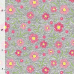 Bio-Sommersweat, Embroidery, Kombistoff Schmetterling, Grau Melange