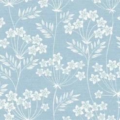 Bio-Sommersweat, Feine Blumen, Jeans, Floral Denim