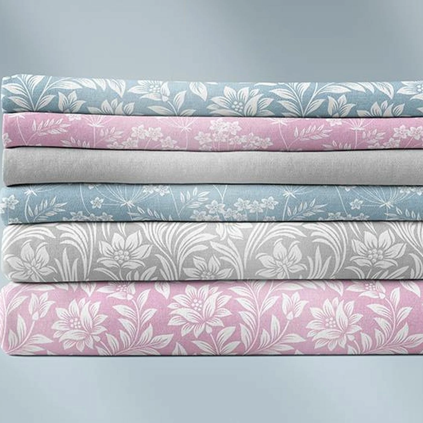 Bio-Sommersweat, Feine Blumen, Jeans, Floral Denim 2 Bio-Sommersweat, Feine Blumen, Jeans, Floral Denim – Bild 2